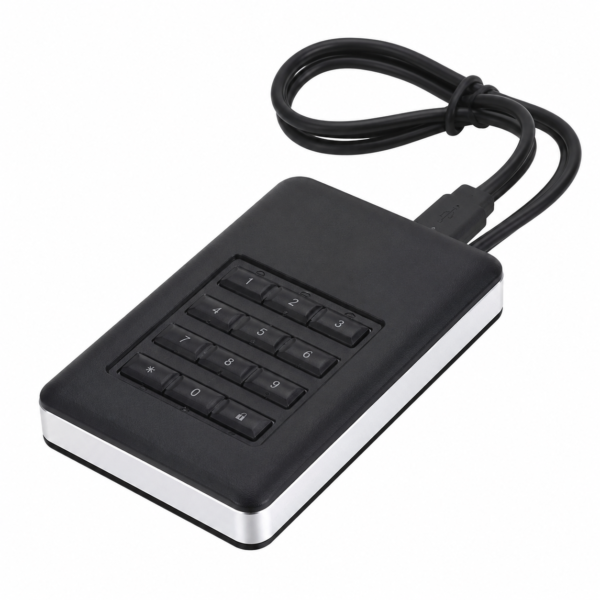 Захищений зовнішній SSD 320 ГБ / 500 ГБ з апаратним AES-256 шифруванням та PIN-клавіатурою USB 3.0