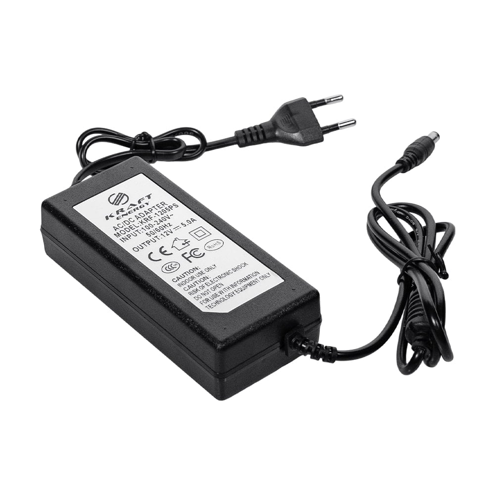 Блок живлення KRF-1205PS Kraft 12V/5A