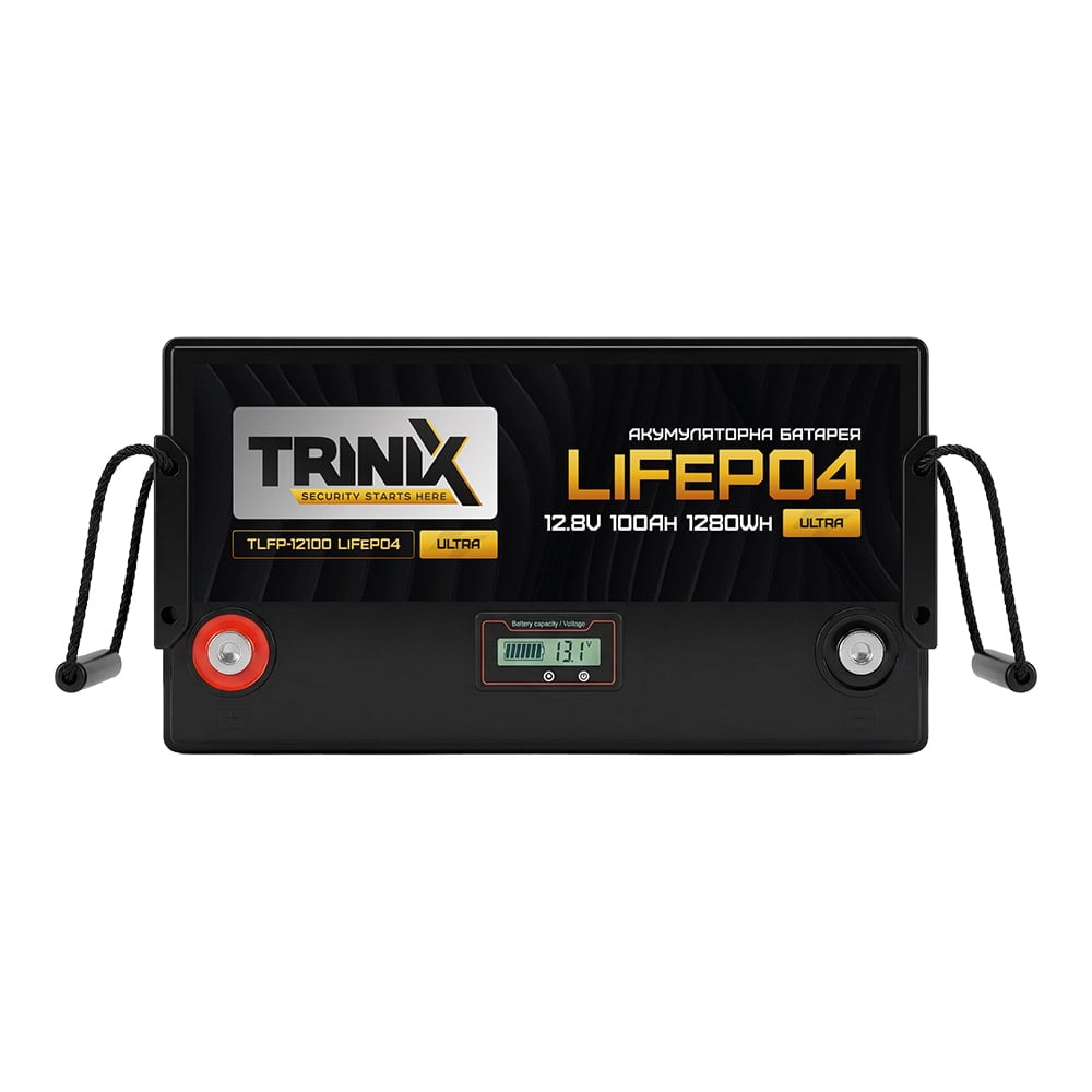 Акумуляторна батарея літій-залізо-фосфатна 12.8В 100А*год Trinix TLFP-12100 Ultra LiFePO4 з Bluetooth (Black)