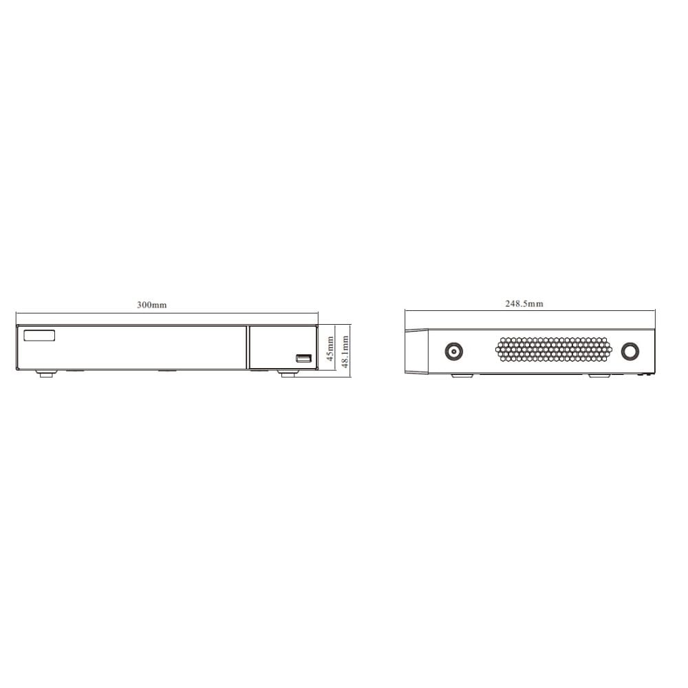 IP-відеореєстратор 8-канальний 16Mp TVT TD-3308H1-B2-B (160-160)