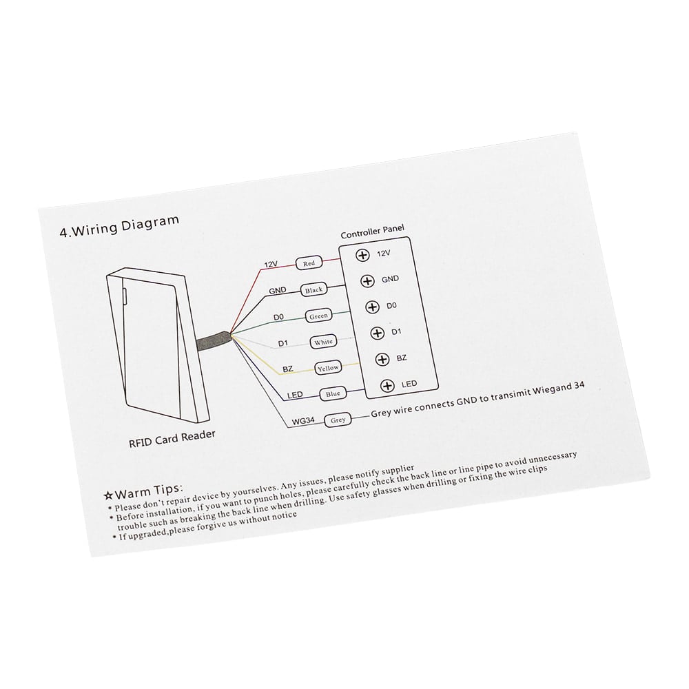 Зчитувач карт Mifare Trinix TRR-1201MW White водонепроникний