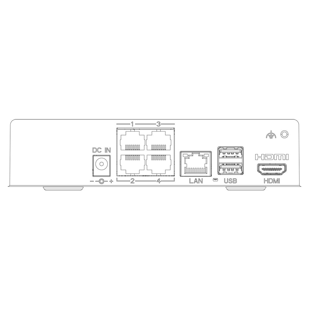 IP-відеореєстратор 4-канальний 8Mp TVT TD-3004H1-4P-A1L (40-64) з 4 портами PoE