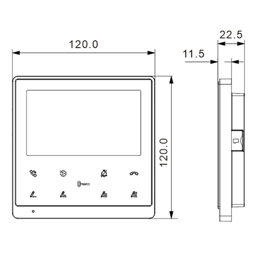 IP-відеодомофон з WiFi 4.3" TVT TE-VH1104S1-PTW