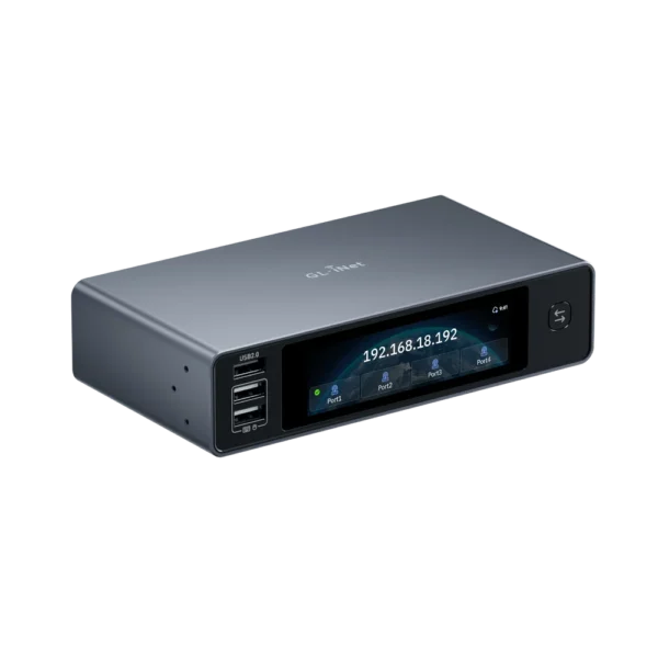GL.iNet Comet X (GL-RM4PE) - 4-портовий Remote KVM over IP з PoE, 4K та сенсорним дисплеєм