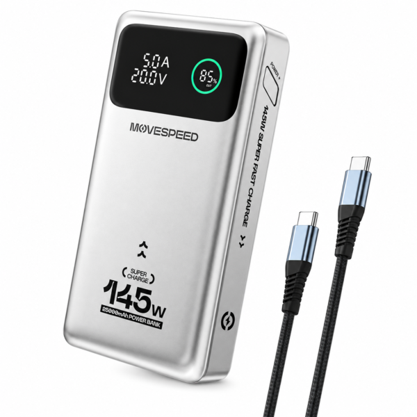 MOVESPEED Energy Planet M25Pro 25000 мА·год - Power Bank 145 Вт з PD 3.1, UFCS та LED-дисплеєм