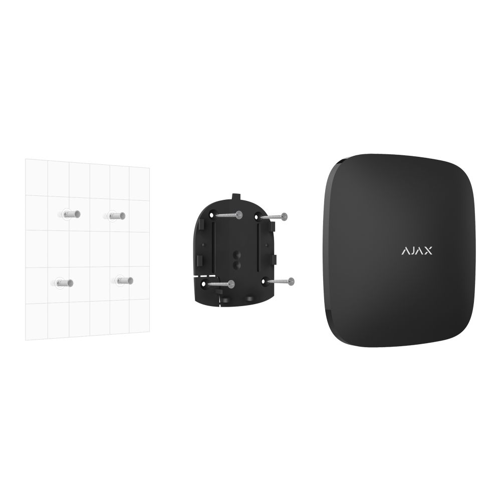 Інтелектуальна централь Ajax Hub 2 (2G) чорна з 2G, Ethernet, підтримкою датчиків з фотоверифікацією