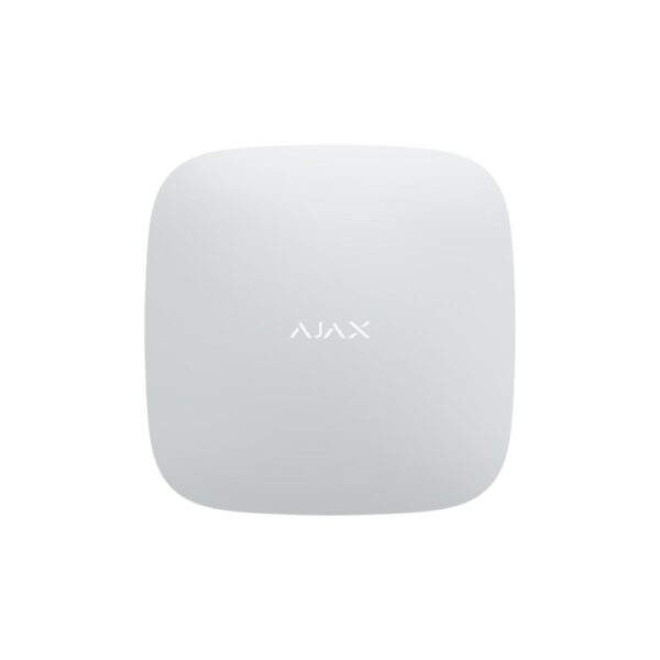 Інтелектуальна централь Ajax Hub 2 (4G) біла з 2G, 3G, 4G, Ethernet, підтримкою датчиків з фотоверифікацією