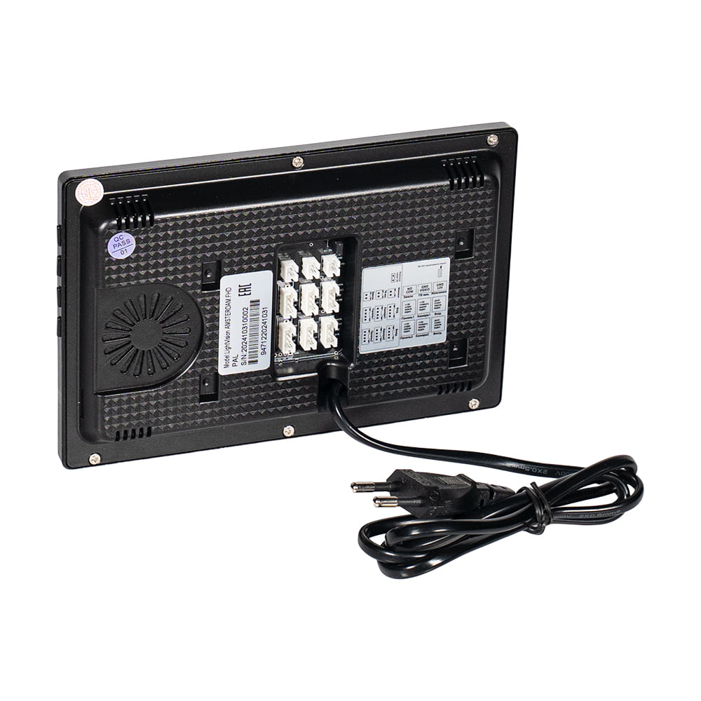 Відеодомофон 7" Light Vision AMSTERDAM FHD Black