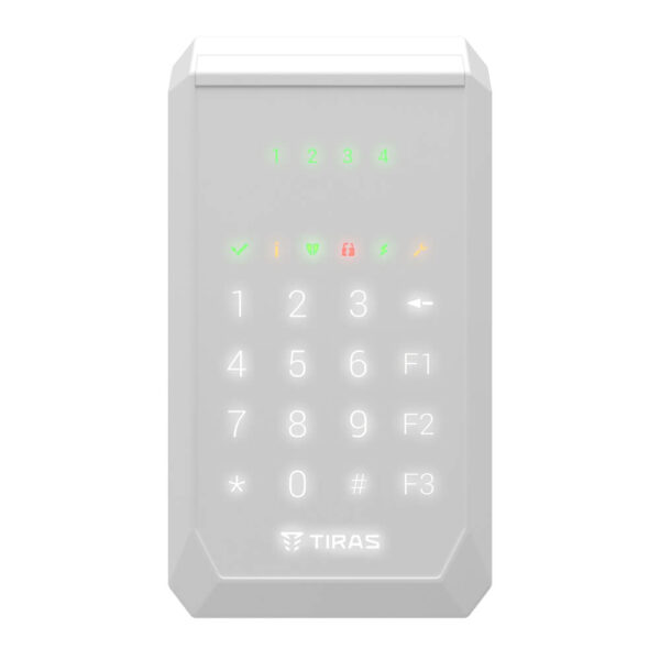 Клавіатура Tiras K-PAD4 White на 4 індикатори зон