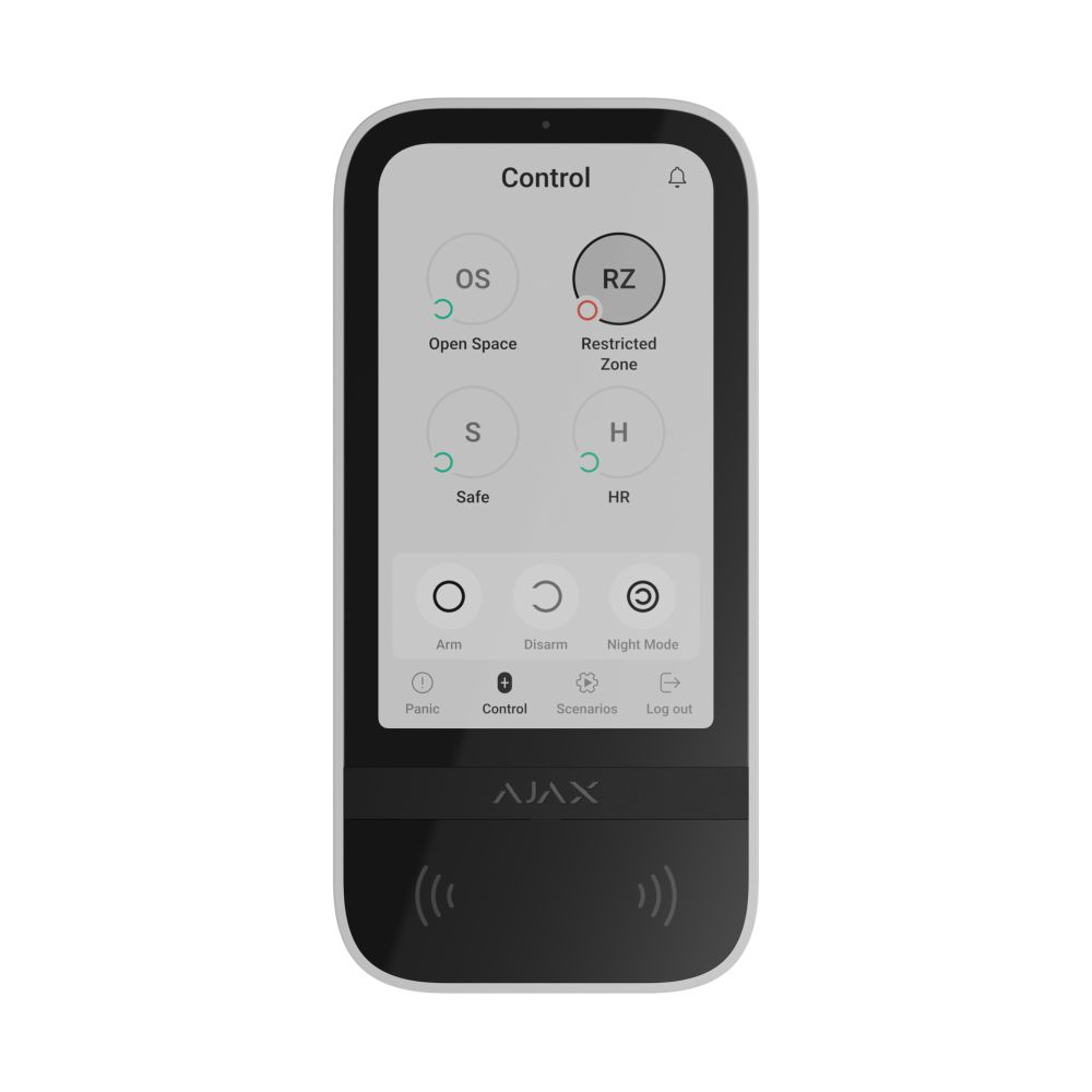 Клавіатура Ajax KeyPad TouchScreen біла