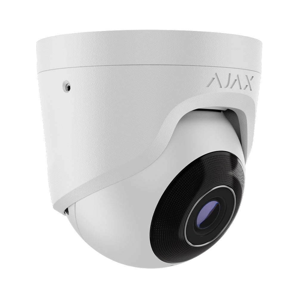 IP-відеокамера 5Mp Ajax TurretCam (5 Mp/2.8 mm) (8EU) ASP White f=2.8mm з мікрофоном