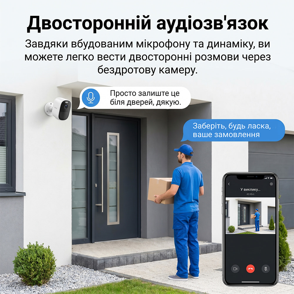 Автономна WiFi 2.4/5GHz IP-відеокамера з сонячною панеллю 5Mp Light Vision VLC-05IB-Solar (Tuya) White, f=2.8mm, на акумуляторних батареях 6000mAh