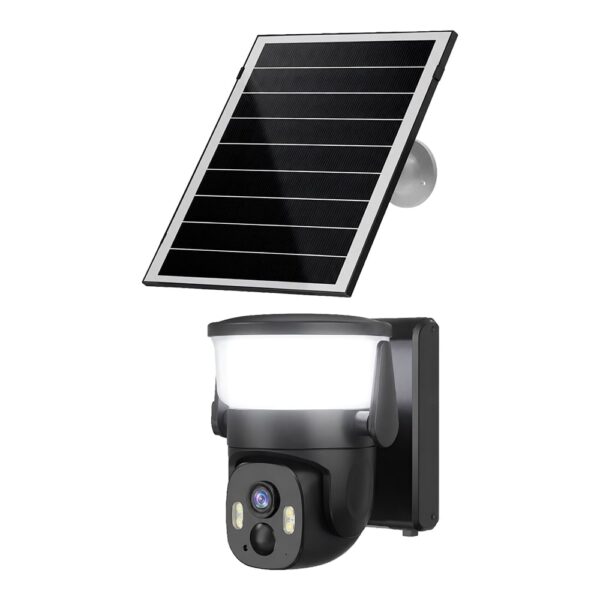 IP PTZ-відеокамера автономна з WiFi, прожектором та сонячною панеллю 3Mp Light Vision VLC-6103WLS Black (Lamp+Solar) (CareCam Pro) f=3.6mm, на акумуляторних батареях