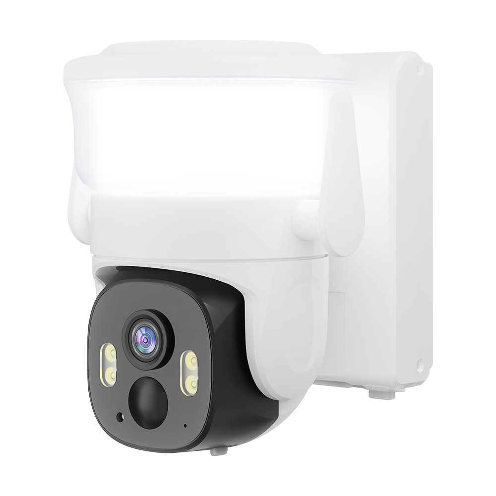 IP PTZ-відеокамера автономна з WiFi, прожектором та сонячною панеллю 3Mp Light Vision VLC-6103WLS White (Lamp+Solar) (CareCam Pro) f=3.6mm, на акумуляторних батареях