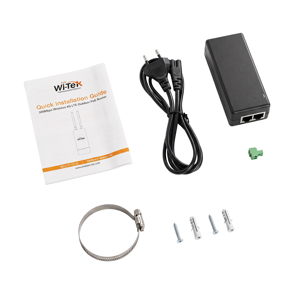 WiFi 4G LTE-маршрутизатор зовнішній Wi-Tek WI-LTE117-O V2