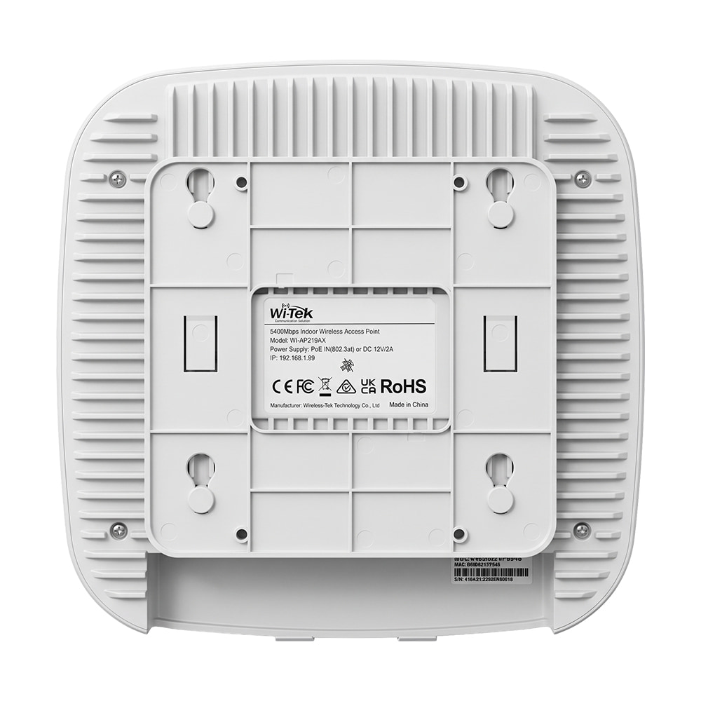 Точка доступу WiFi 6 2.5G Wi-Tek WI-AP219AX V2 дводіапазонна