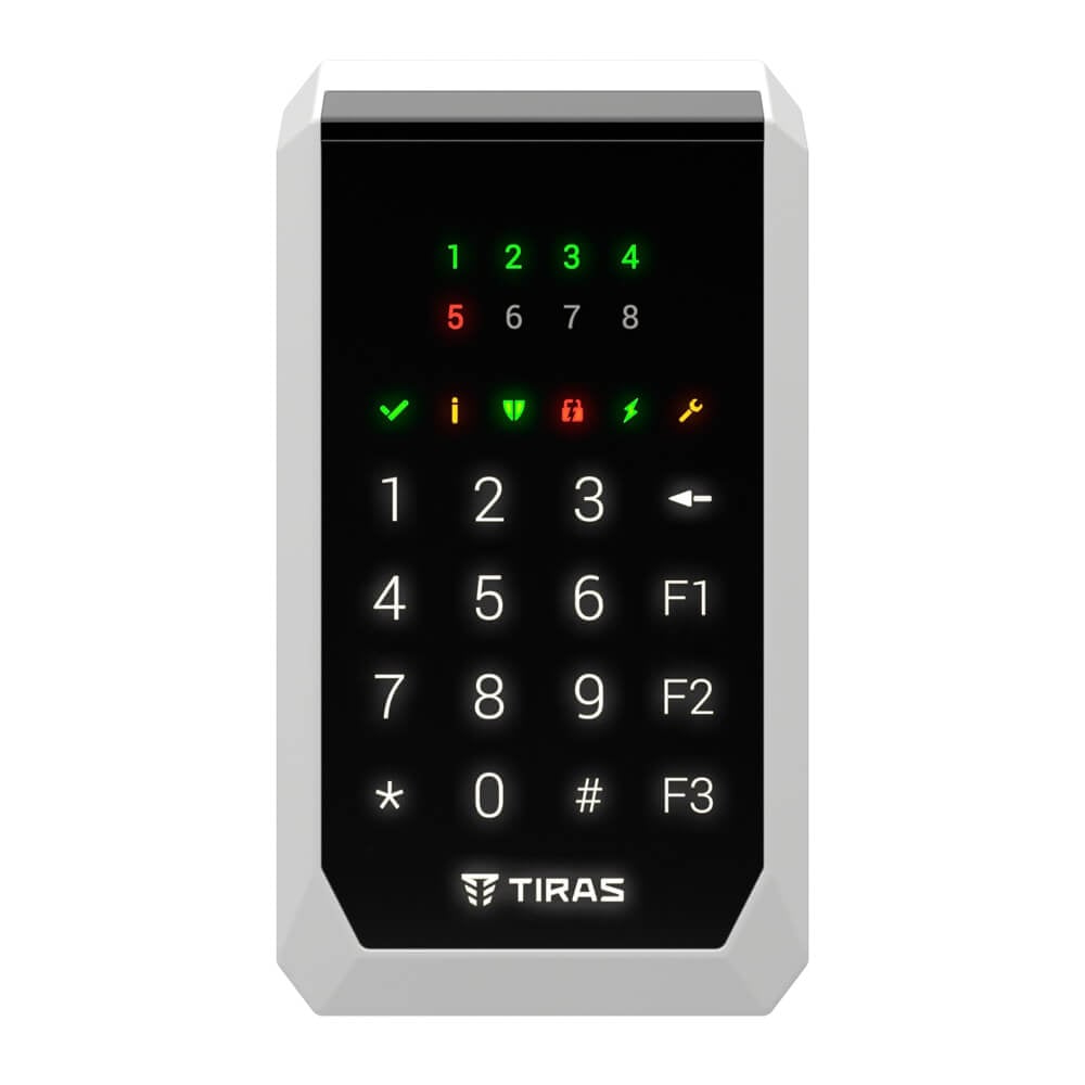 Клавіатура Tiras K-PAD8 Black на 8 індикаторів зон