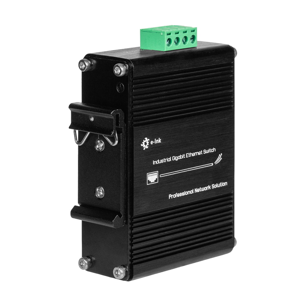 PoE-комутатор 5-портовий E-LINK LNK-IMC104GP-SFP IN 12-48V
