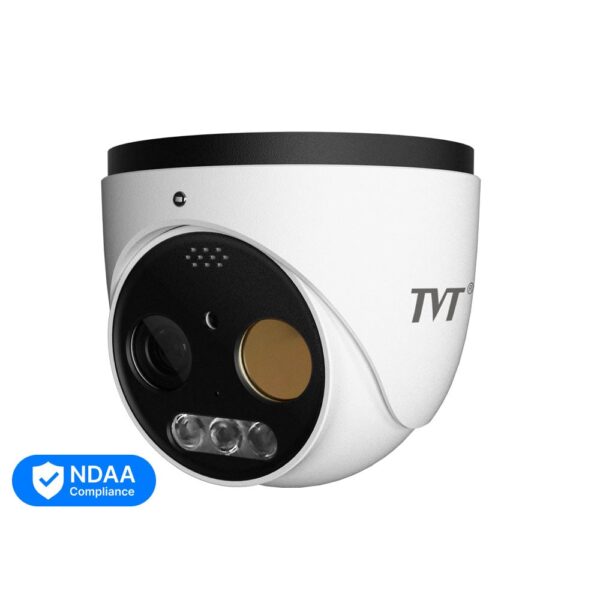 Тепловізійна IP-відеокамера TVT TD-5525E1-VT1(7/PE) Thermal 256*192 f=7mm Optical 5Mp f=8mm