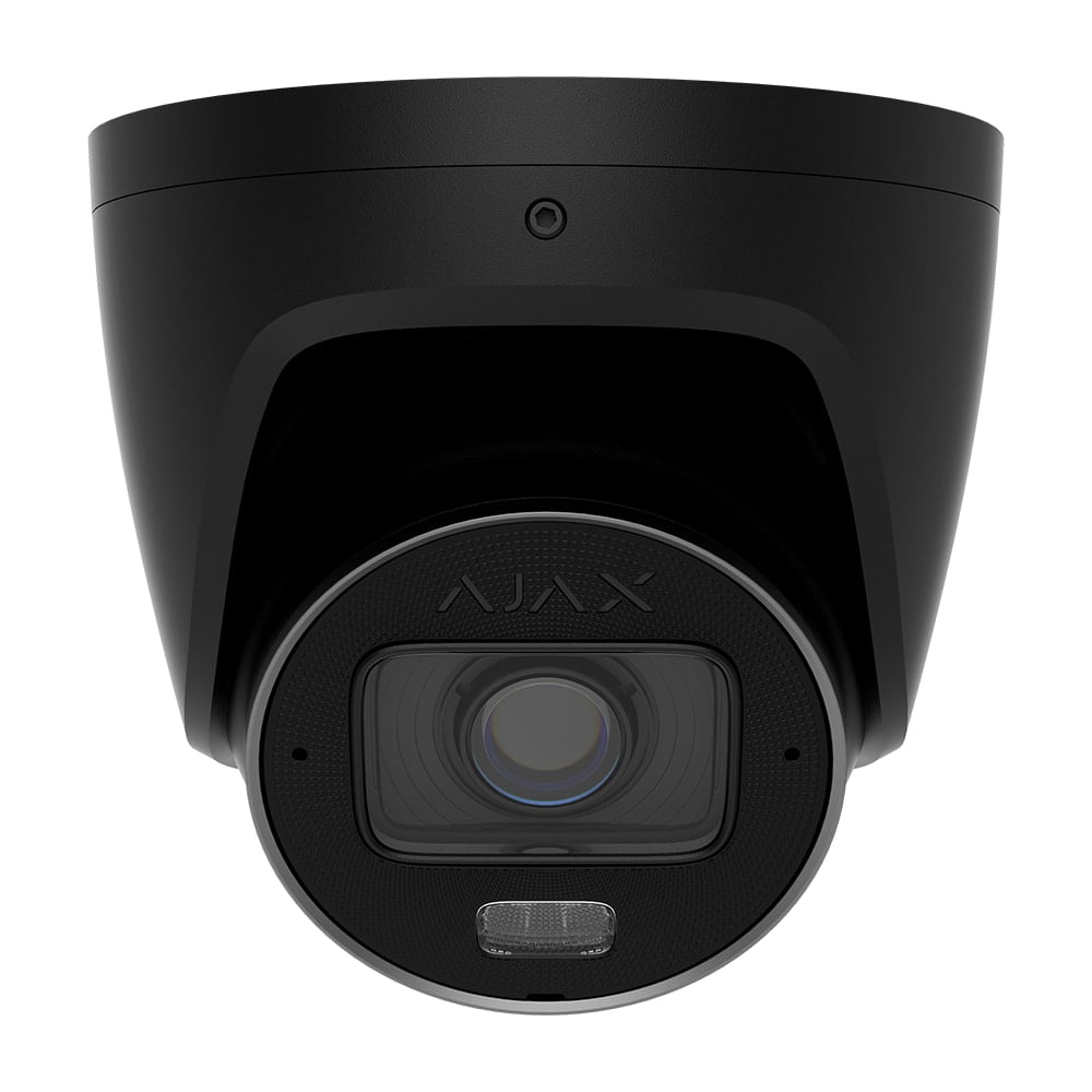 IP-відеокамера 8Mp Ajax TurretCam HLVF (8 Mp) Black f=2.8-12mm, ІЧ+LED-підсвічування, з мікрофоном