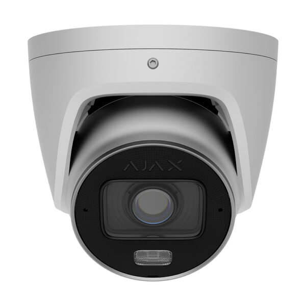 IP-відеокамера 8Mp Ajax TurretCam HLVF (8 Mp) White f=2.8-12mm, ІЧ+LED-підсвічування, з мікрофоном