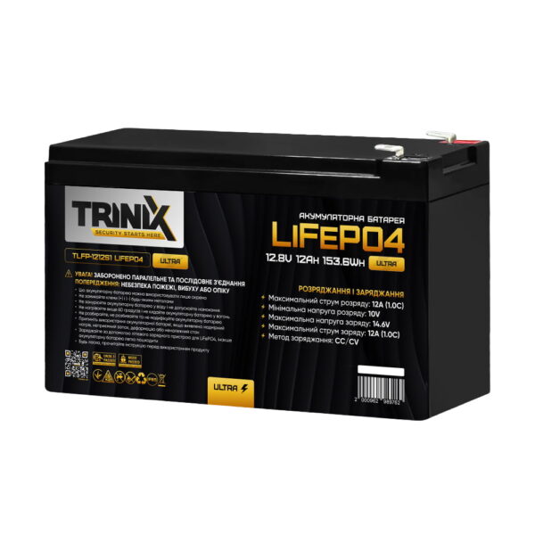 Акумуляторна батарея літій-залізо-фосфатна 12.8В 12А*год Trinix TLFP-1212S1 Ultra LiFePO4