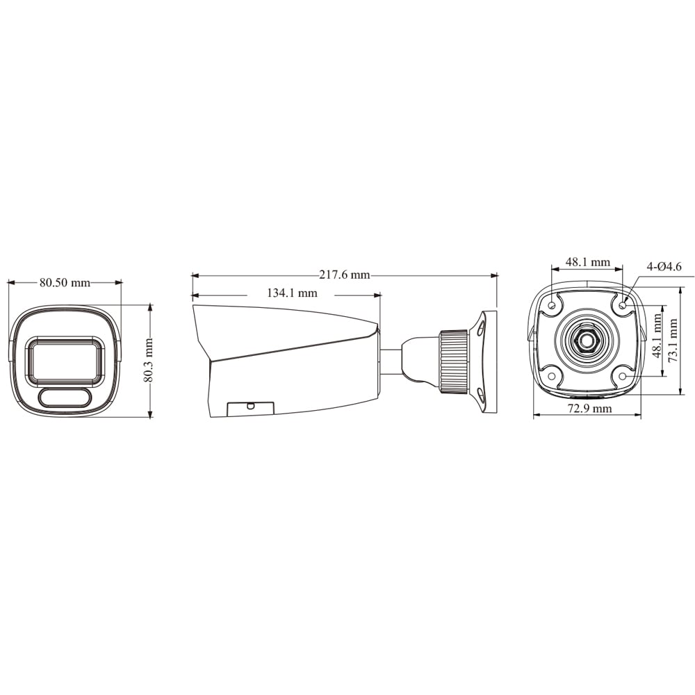 IP-відеокамера 4Mp TVT TD-9442C4-A-PA(PE/AW3) White f=2.8mm, ІЧ+LED-підсвічування, з мікрофоном