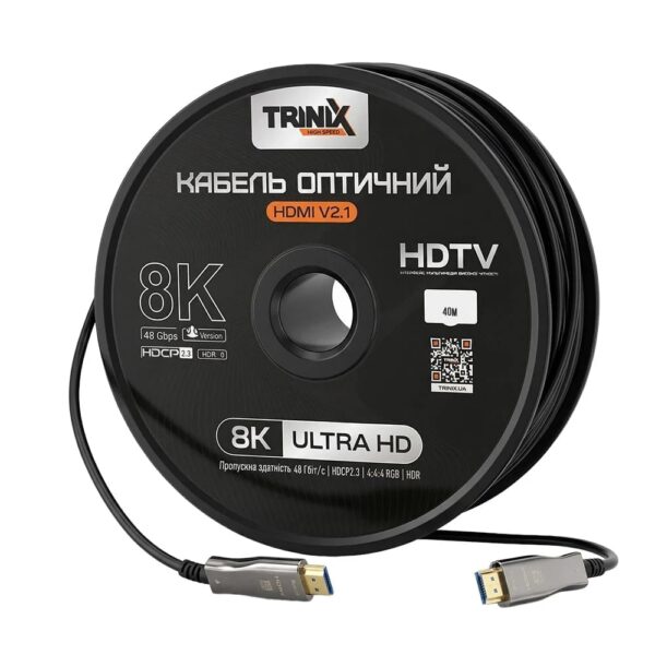 Кабель HDMI V2.1 оптичний 40м Trinix (AOC-HDMI8k-40m)