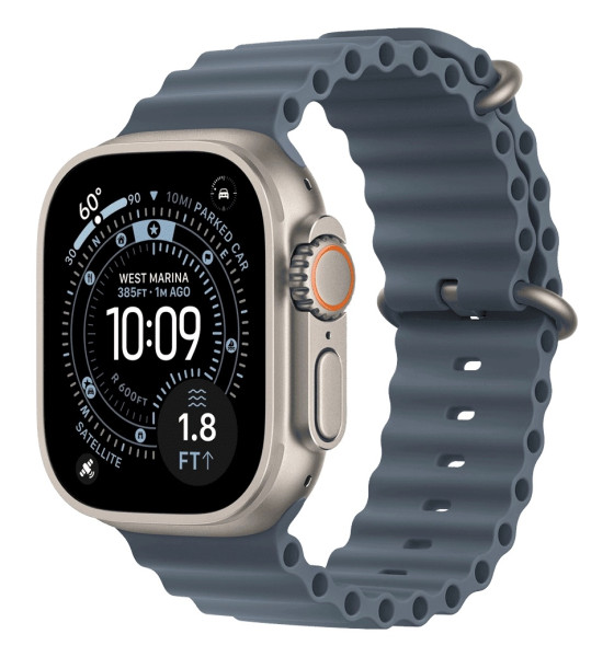 Смарт-годинник Apple Watch Ultra 3 GPS + Cellular 49mm Natural Titan. Case w. Anchor Blue Ocean Band (MEWH4)
