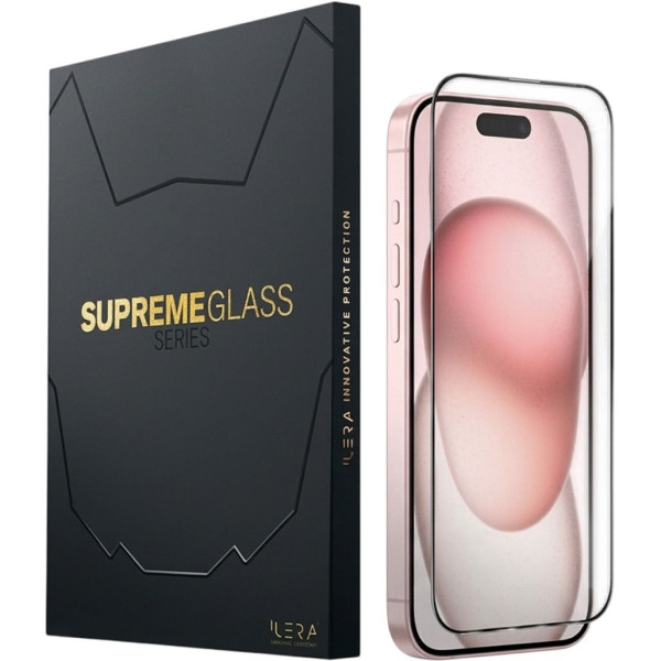 Захисне скло Apple iPhone 18 Pro Max iLera DeLuxe Original Glass 2.0 (iLFCDL18PrMx)